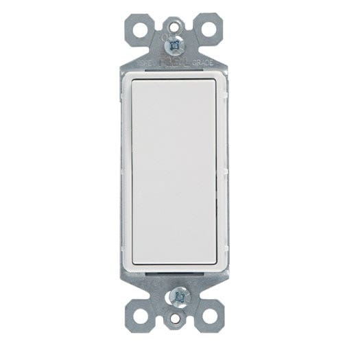 GE Grounding Paddle Rocker Switch, White
