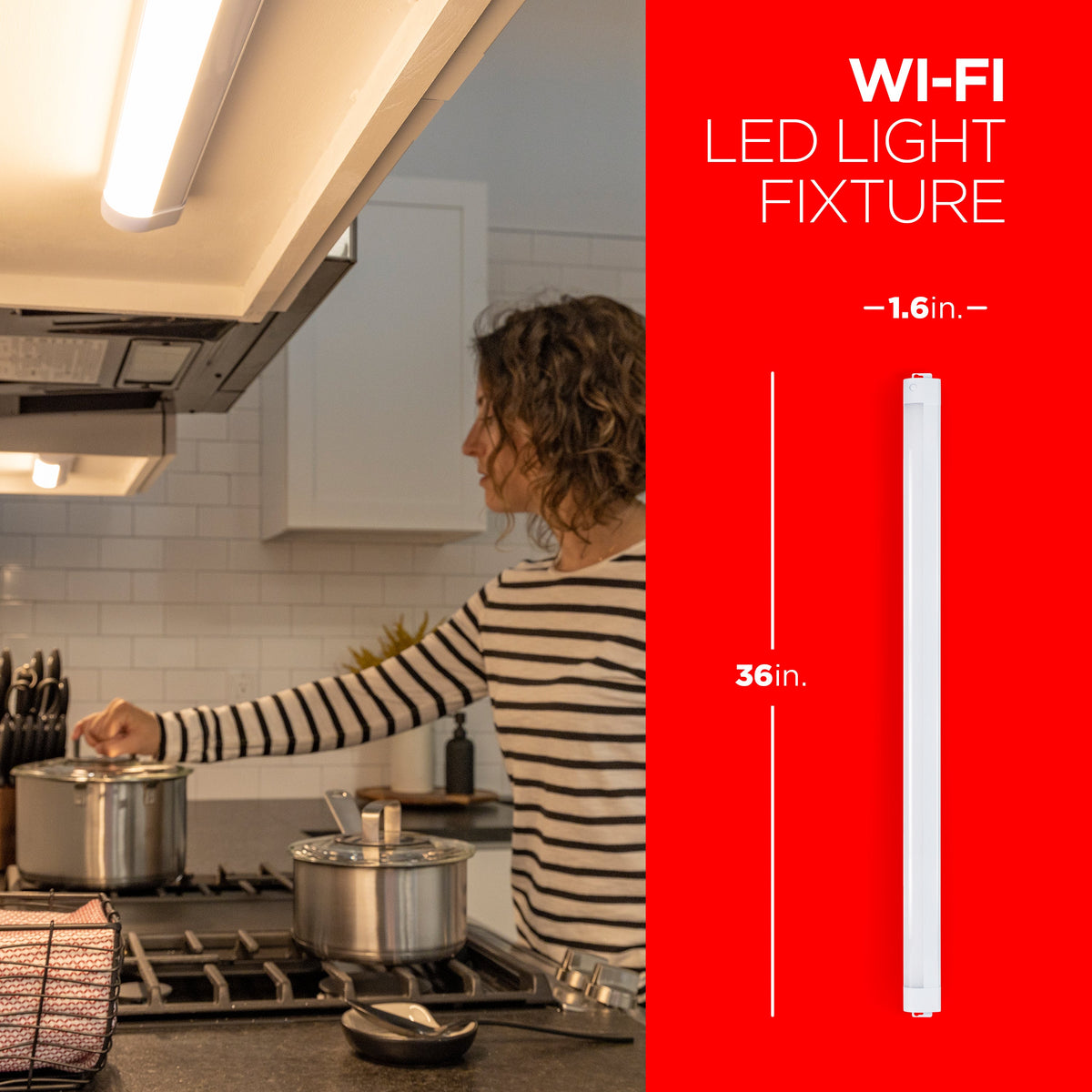 UltraPro LED Wi-Fi Smart Light Fixture, 36in.
