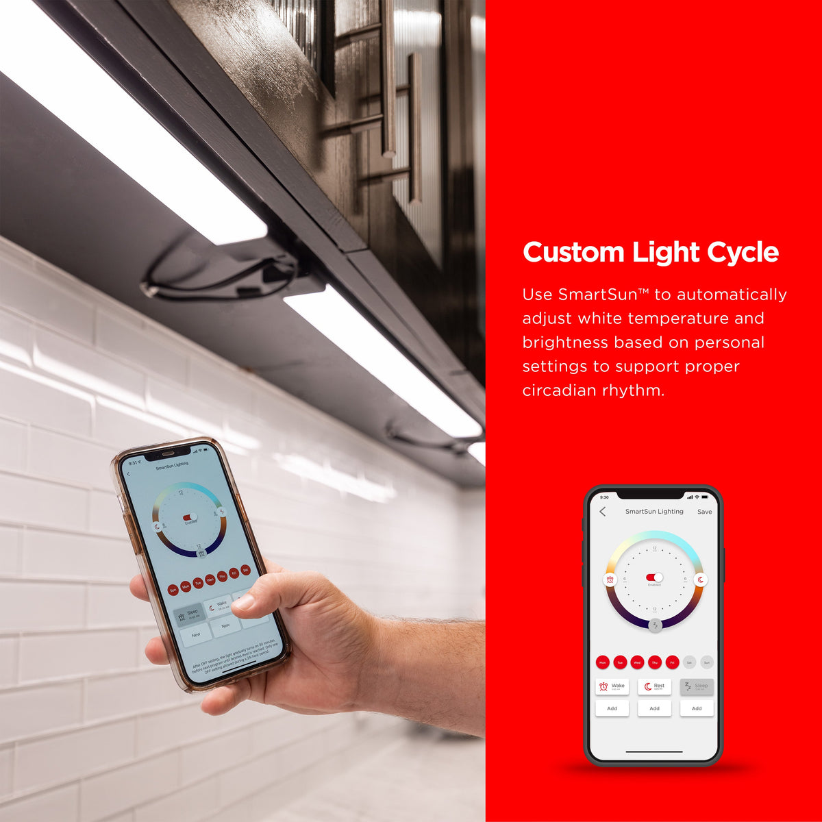 UltraPro LED Wi-Fi Smart Light Fixture, Color Changing, 18in.