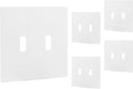Power Gear Double Toggle Screwless Wall Plate, White, 5 Pack