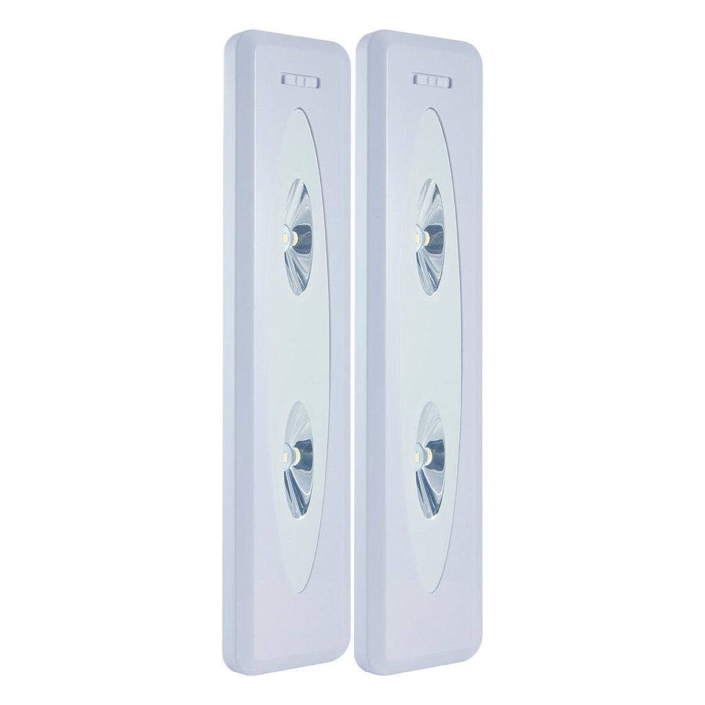 GE Battery Operated LED Light Bars with Remote, White, 2 Pack