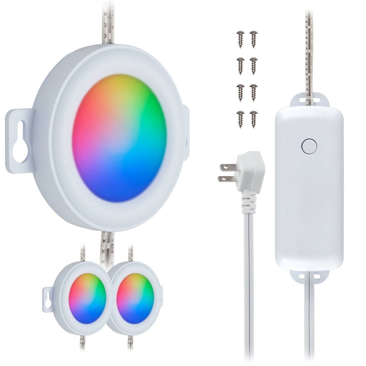 UltraPro Color-Changing LED Pucks, 3pk
