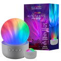 Enbrighten Aurora Wave Galaxy Projector LED Tabletop Night Light with On/Off Globe Cover, White