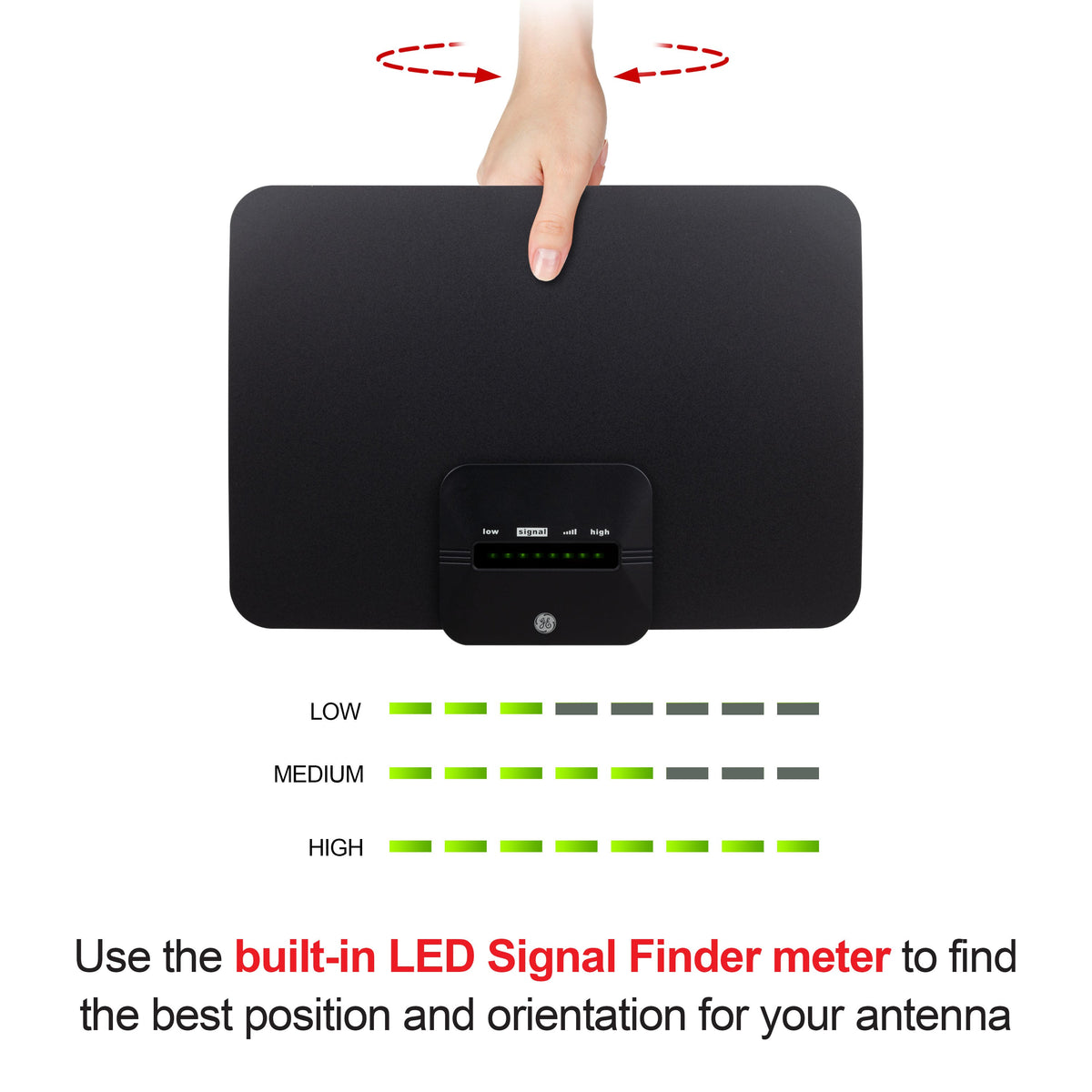 UltraPro™ Ultra Edge Amplified HD Antenna with Signal Finder