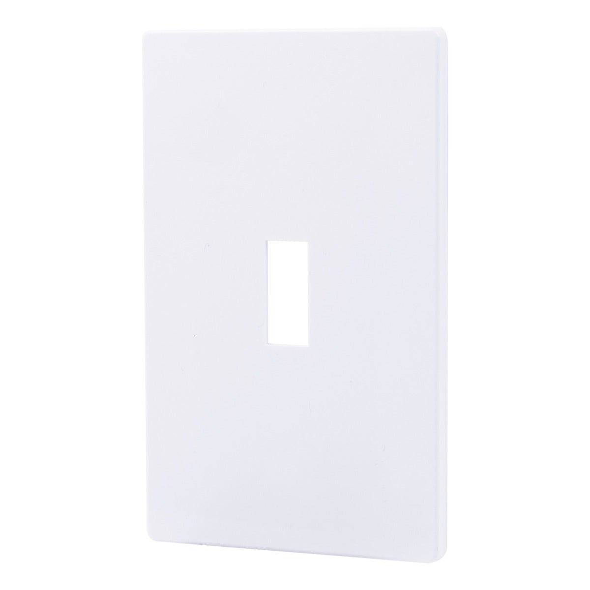 Power Gear Single Toggle Screwless Wall Plate, White, 5 Pack