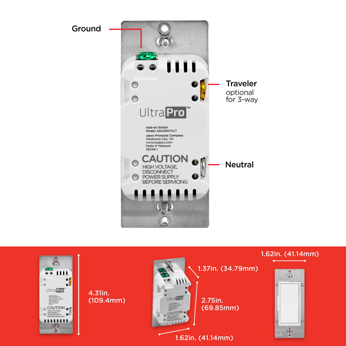 UltraPro Add-on Switch with QuickFit and SimpleWire