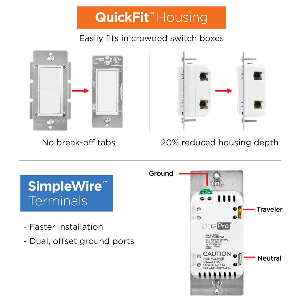 UltraPro Add-on Switch with QuickFit and SimpleWire