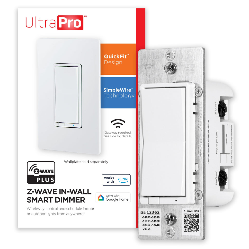 UltraPro Z-Wave In-Wall Dimmer with QuickFit and SimpleWire