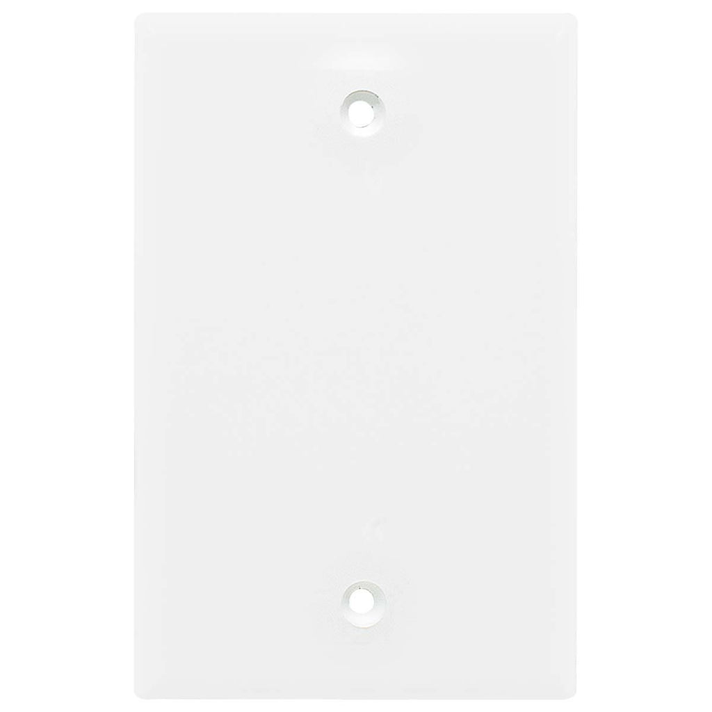 Power Gear Single Blank Oversized Wall Plate Cover, White
