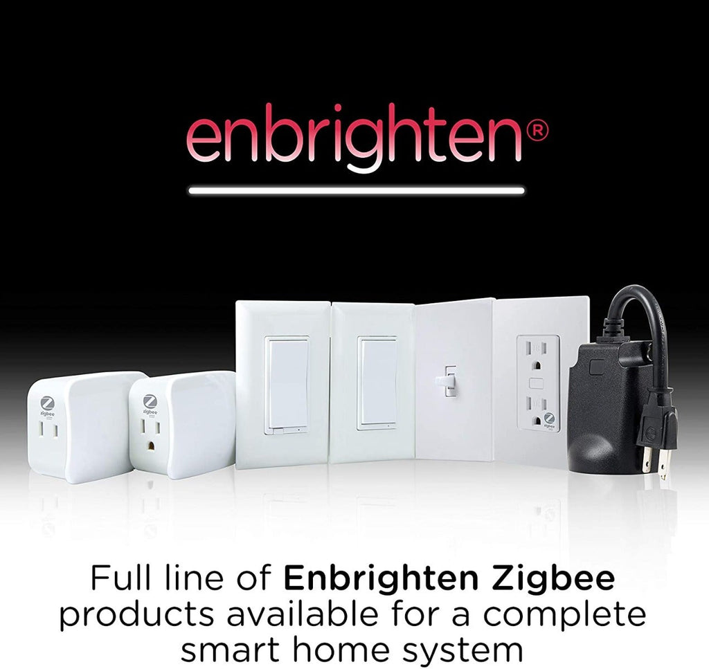 Enbrighten Zigbee In-Wall Smart Dimmer with QuickFit™ and SimpleWire™, White/Almond