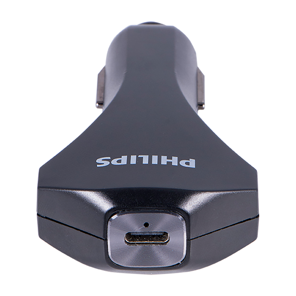 Philips 1-USB Car Charger with USB-C and Power Delivery, Black