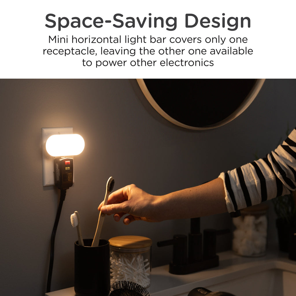Lights by Night UltraBrite Light Sensing LED Dimmable Mini Night Light, 2 Pack