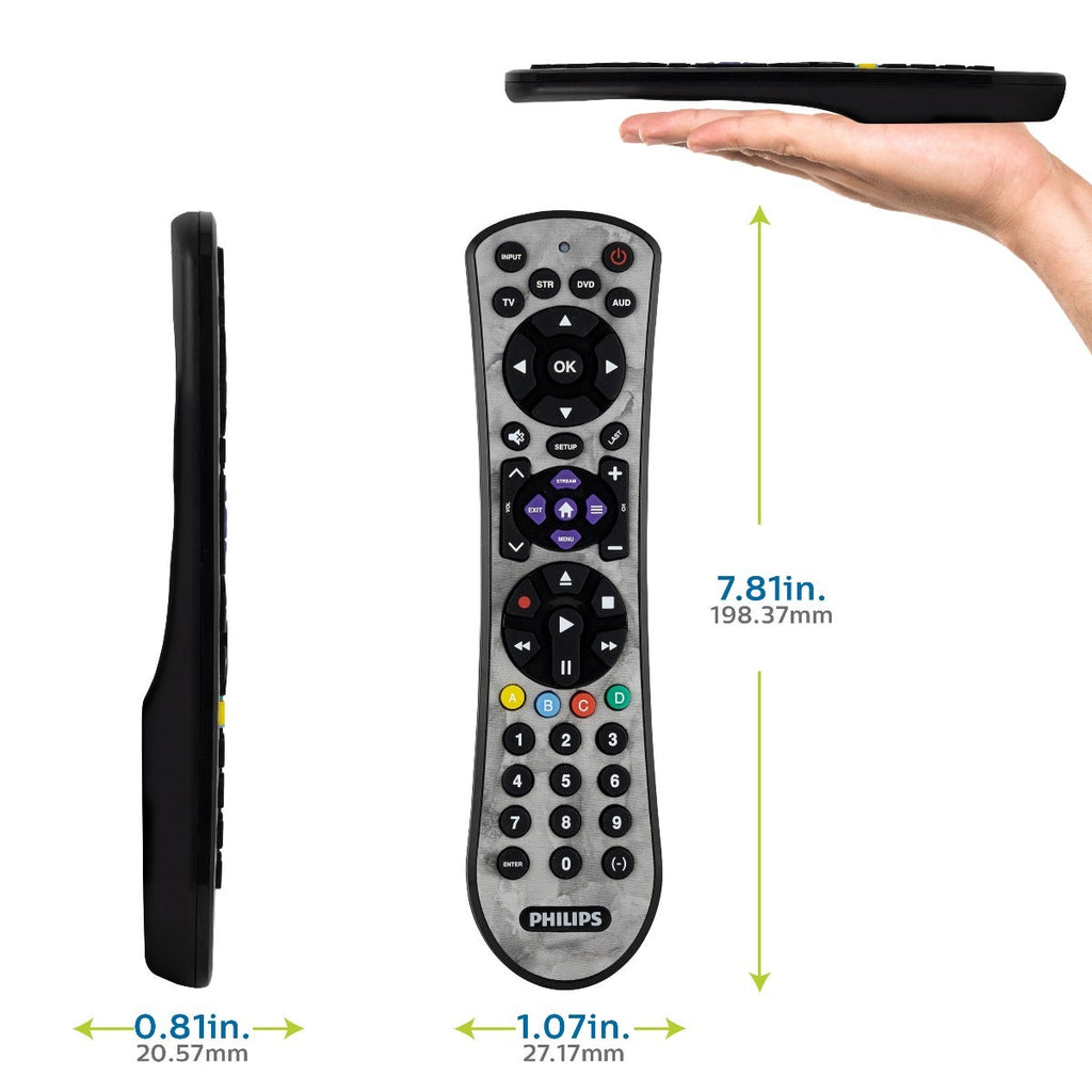 Philips 4-Device Soft Touch Universal Remote, Marble