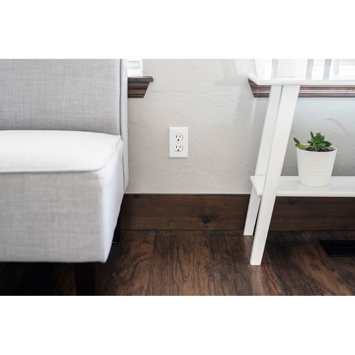 Power Gear Duplex Outlet Oversized Wall Plate, White