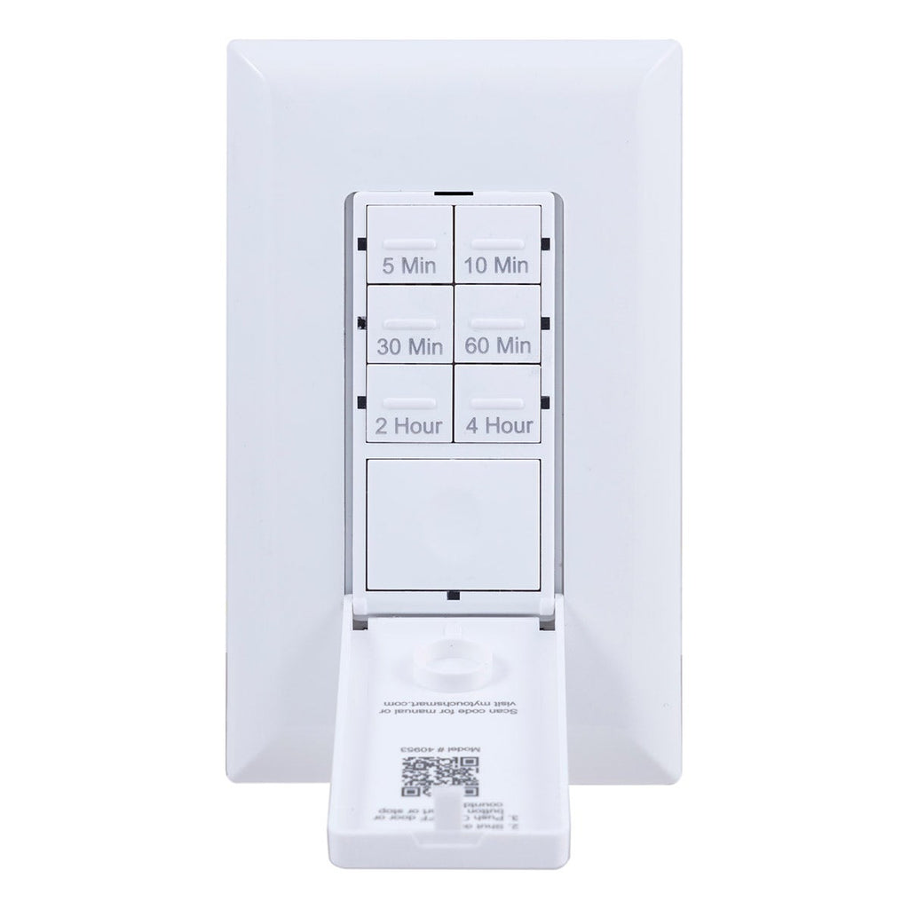 myTouchSmart Indoor In-Wall Push Button Countdown Digital Timer, White/Almond