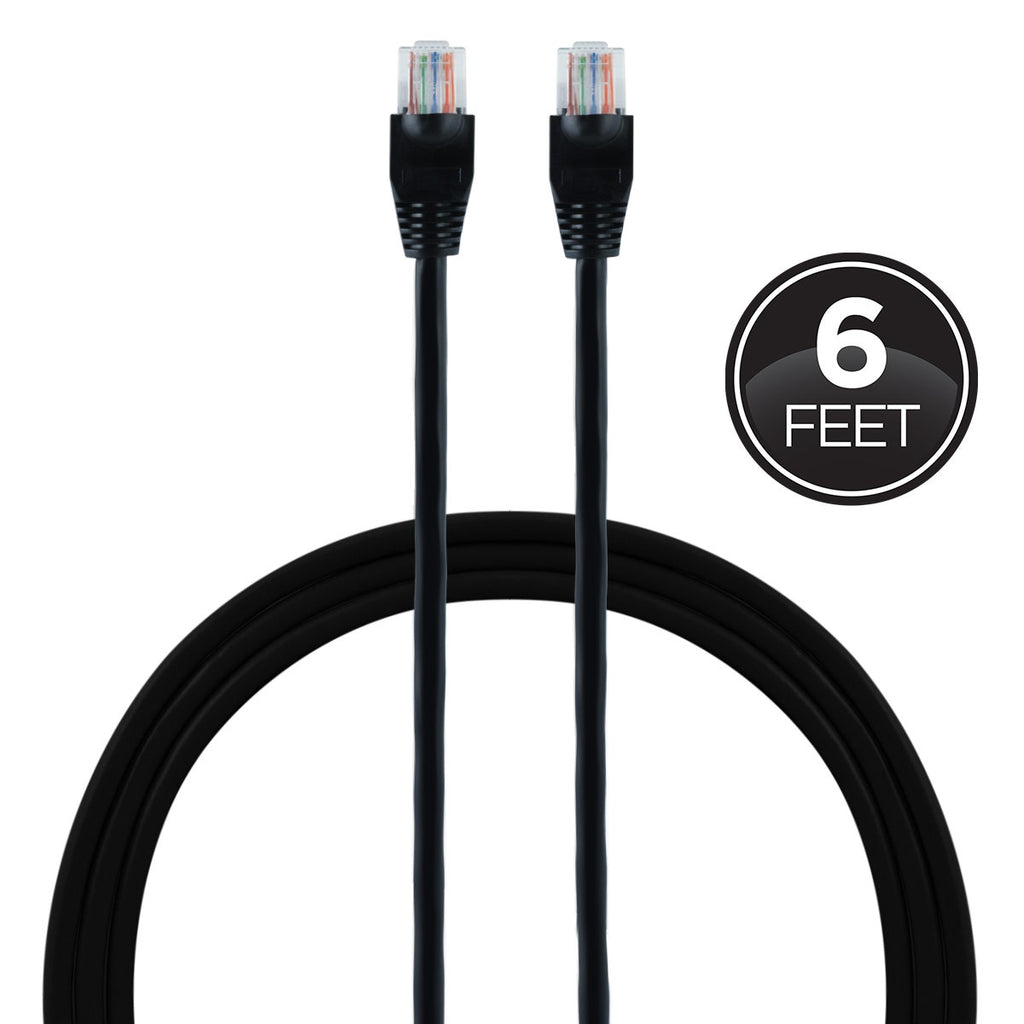 GE 6 ft. Cat 5e Ethernet Cable, Black