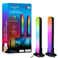Enbrighten WiFi VIBE USB-Powered LED Color-Changing Gaming Light Bars, 2 Pack, Black