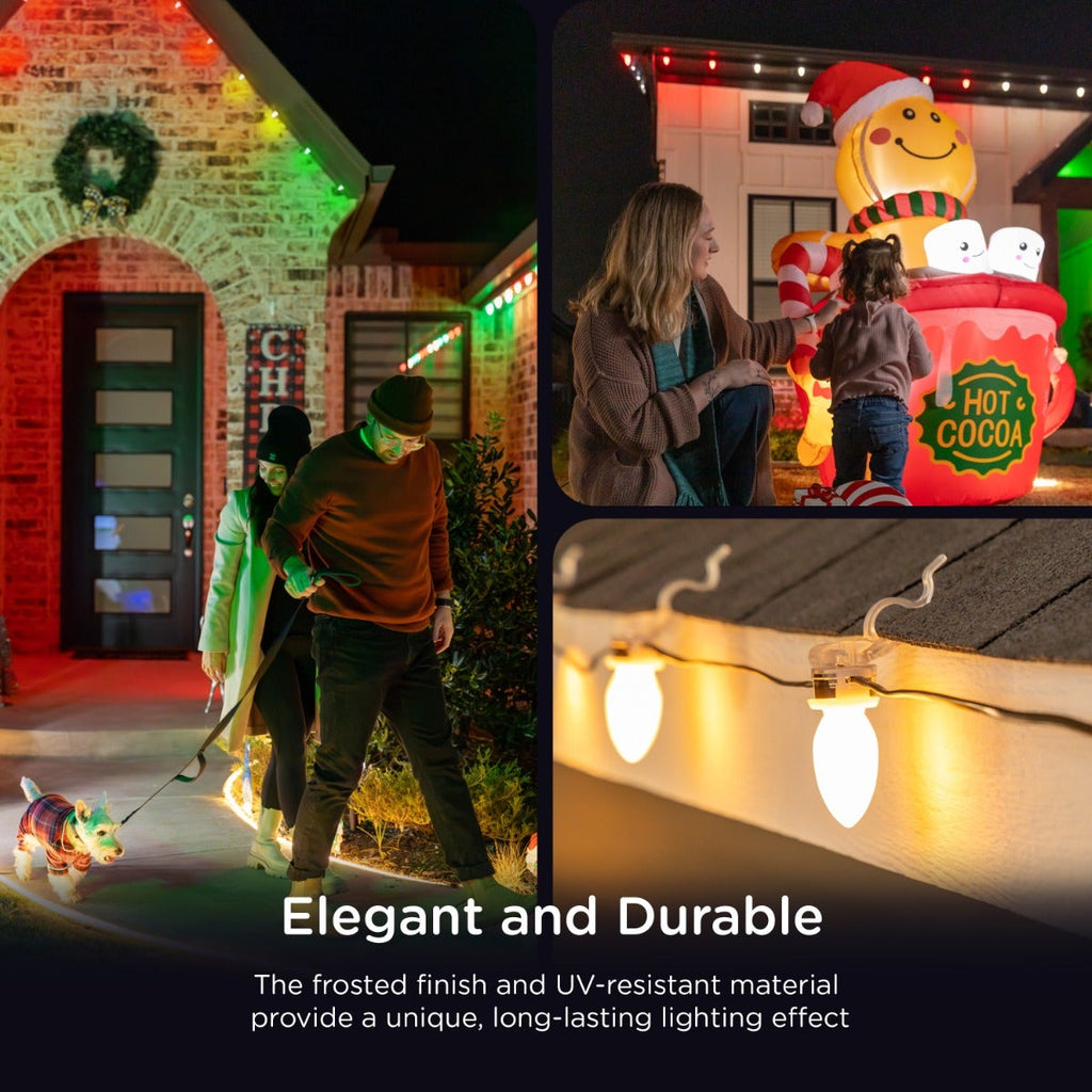 Enbrighten WiFi VIBE Eternity Eave Lights C9 Bulb Covers, 12 Pack