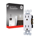 GE Grounding Duplex Receptacle, White
