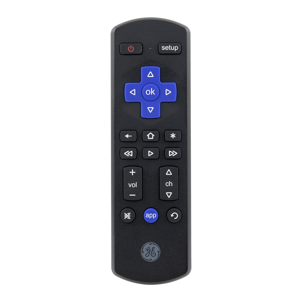 GE Roku TV Replacement Remote, Black