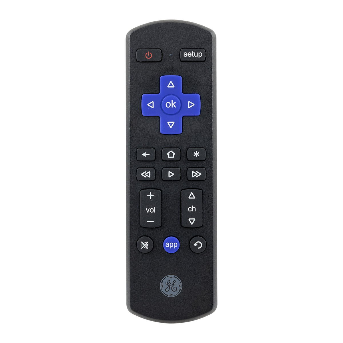 GE Roku TV Replacement Remote, Black
