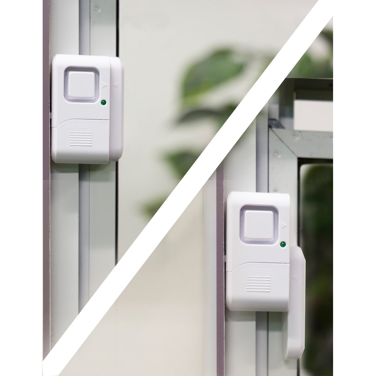 UltraPro Battery Operated Magnetic Window or Door Alarm, 4 Pack, White