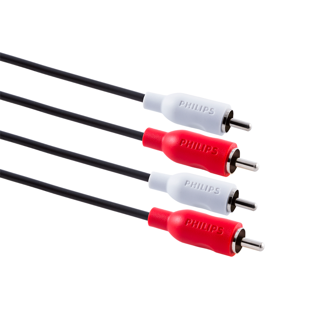 Philips 6ft. RCA Audio Cable, Black