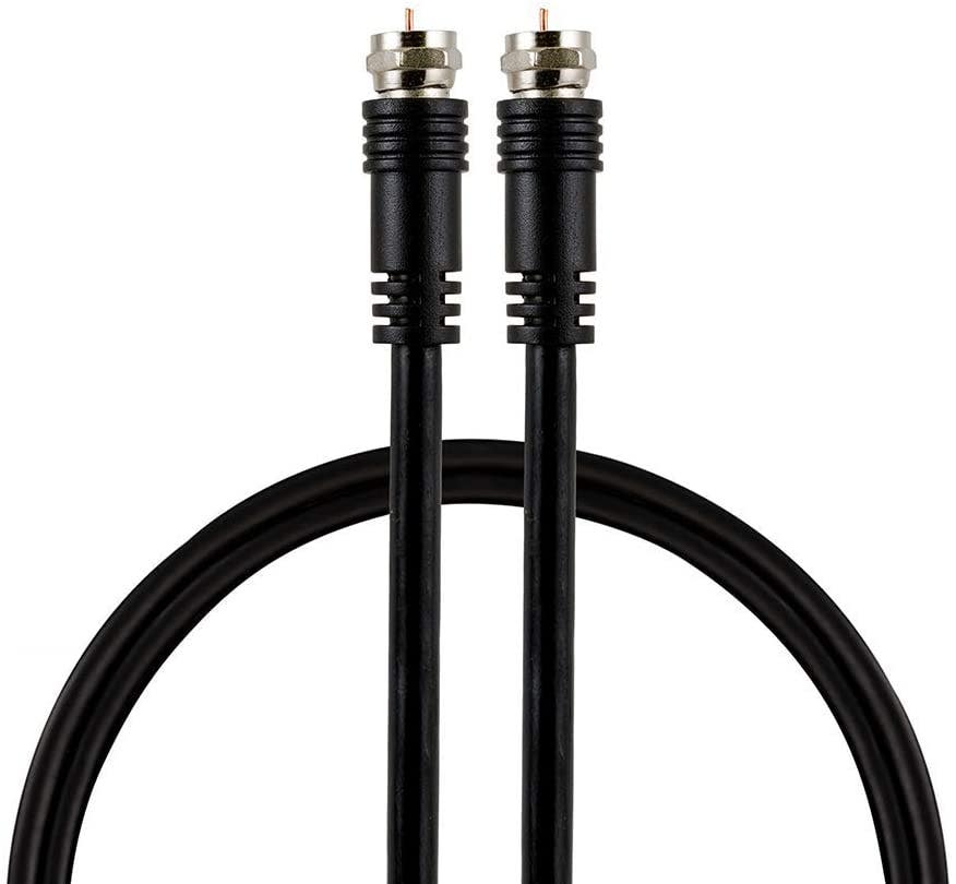 GE 6ft. RG6 Coaxial Cable with F-Type Connectors, Black