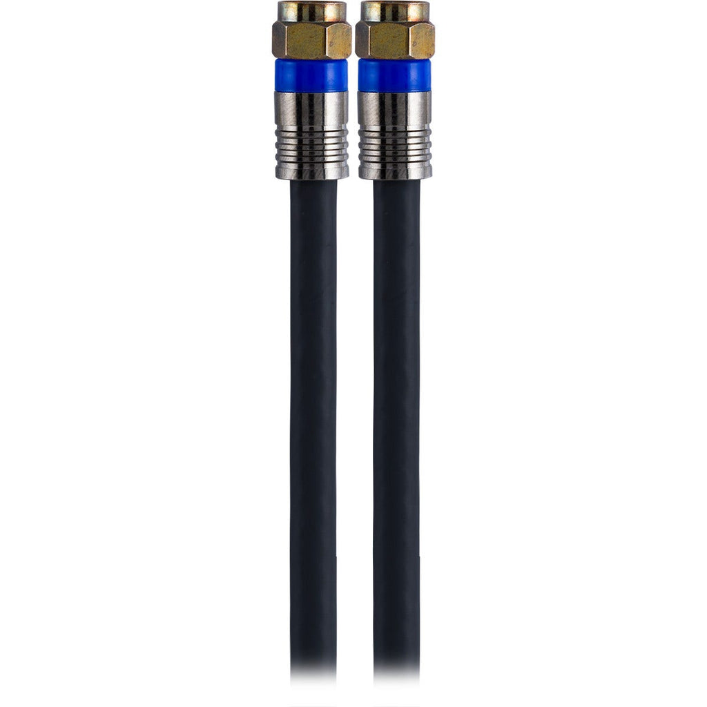 GE Pro 25ft. Quad-Shield RG6 Coaxial Cable, Black