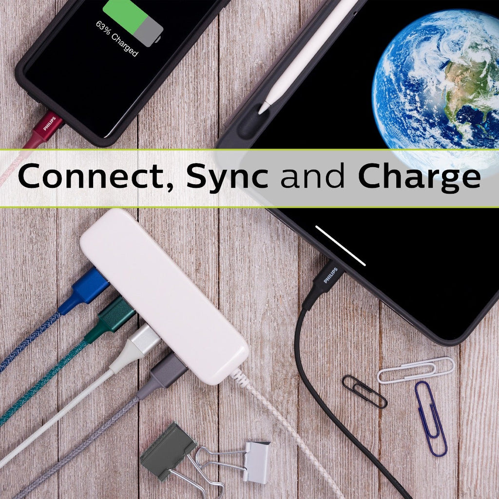 Philips 6ft. USB-C Braided Charging Cable, Black