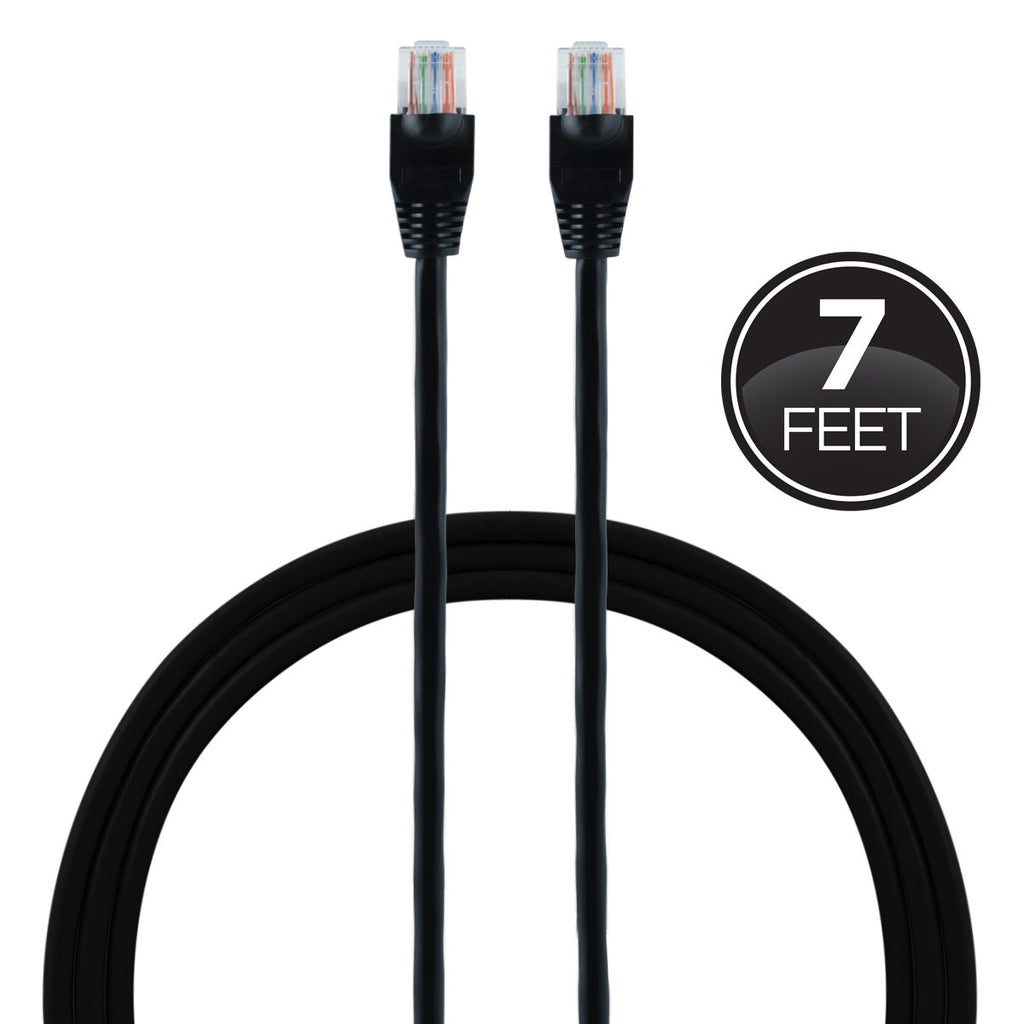GE 7 ft. Cat 5e Ethernet Cable, Black