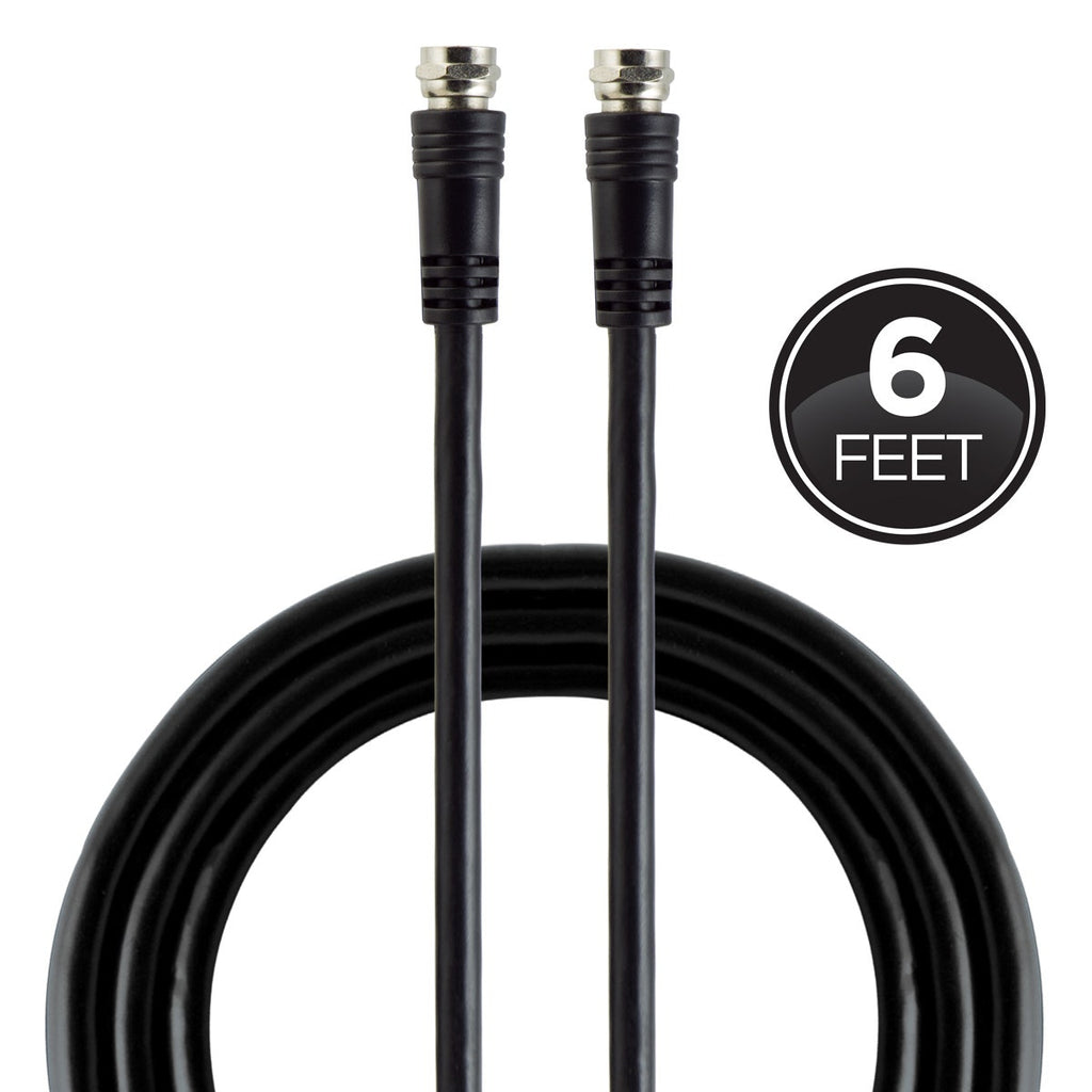 GE 6ft. RG59 Coaxial Cable, Black