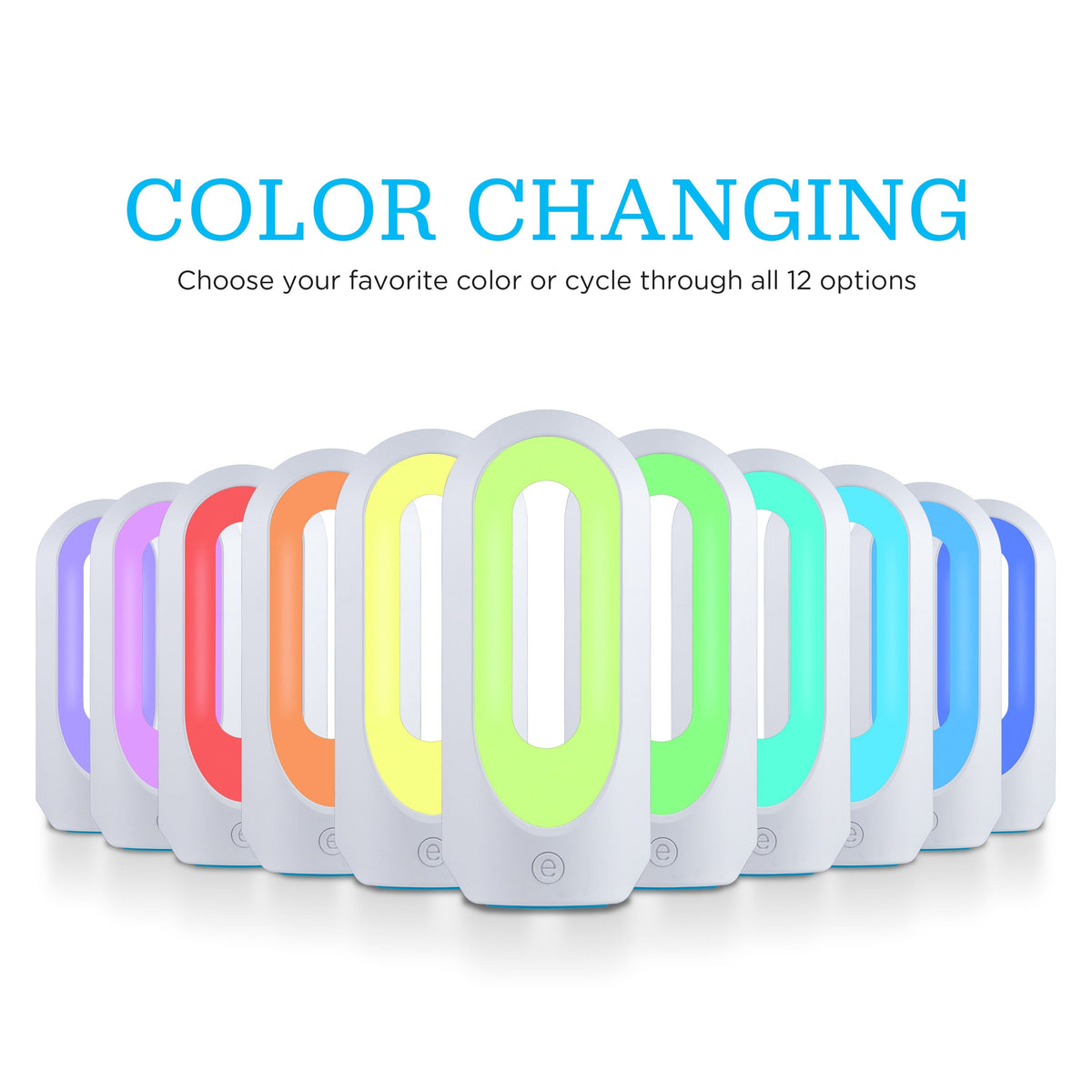 Enbrighten Dimmable Color Changing LED Tabletop Lamp, White