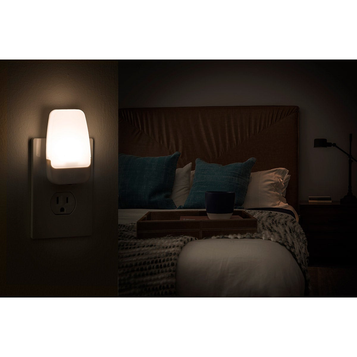 GE Light Sensing LED Night Light, 2 Pack, White
