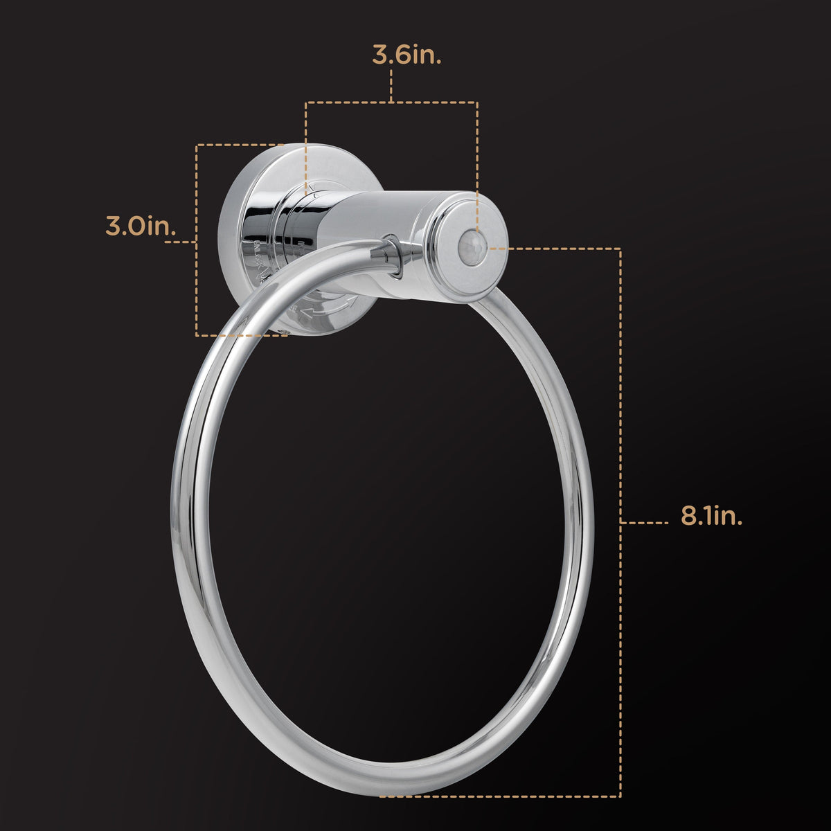 Enbrighten LED Motion Sensing Towel Ring Light, Chrome