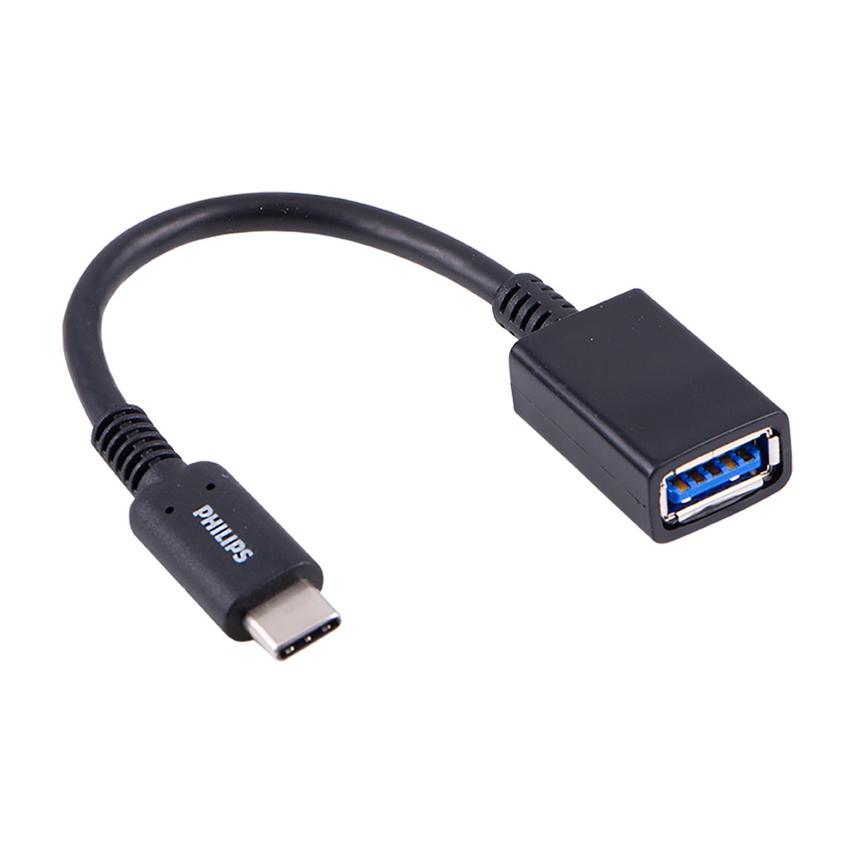 Philips USB-C to USB-A Female Adapter, Black