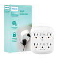 Philips 6-Outlet Wall Tap, White