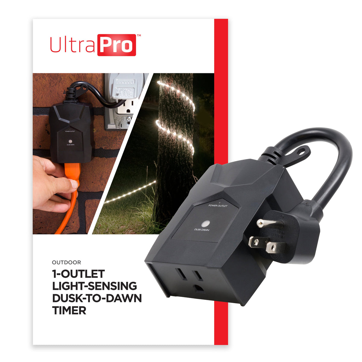 UltraPro 1-Outlet Outdoor Dusk-to-Dawn Timer