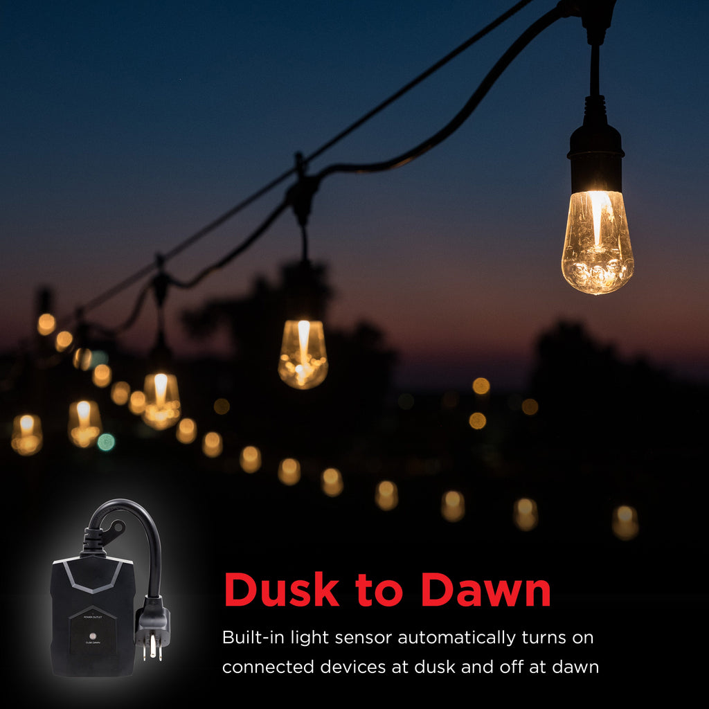 UltraPro 1-Outlet Outdoor Dusk-to-Dawn Timer