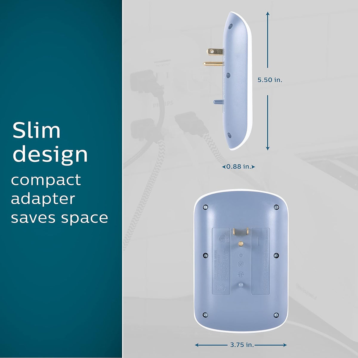 Philips 6 AC Wall Tap, 2pk