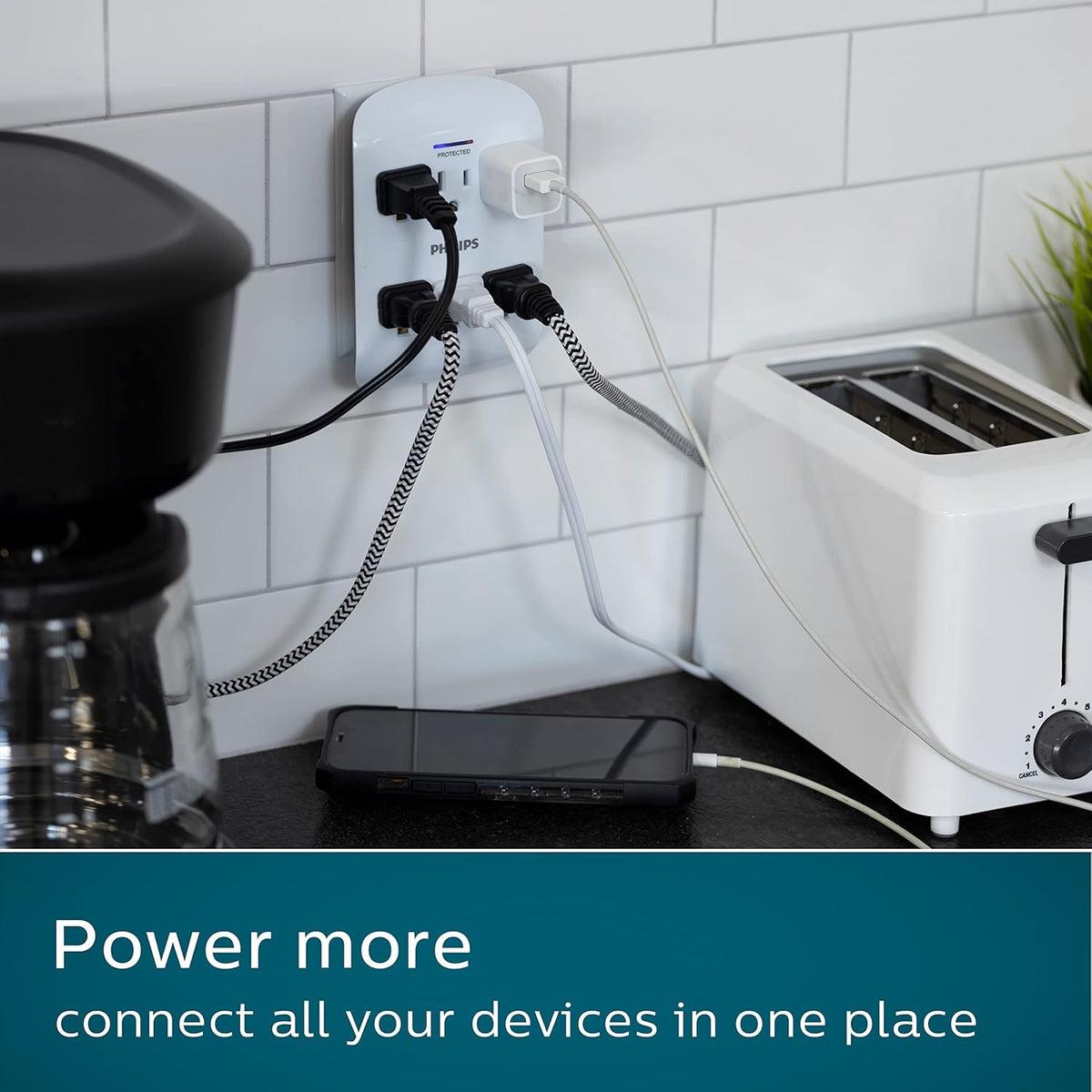 Philips 6 AC Wall Tap, 2pk