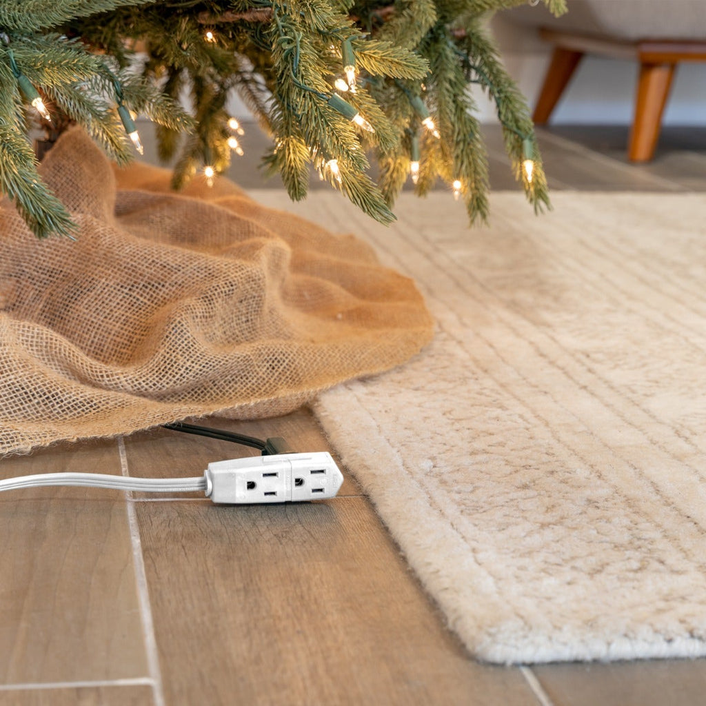 GE 3-Outlet 3ft. Extension Cord  with Right-Angle Plug, White