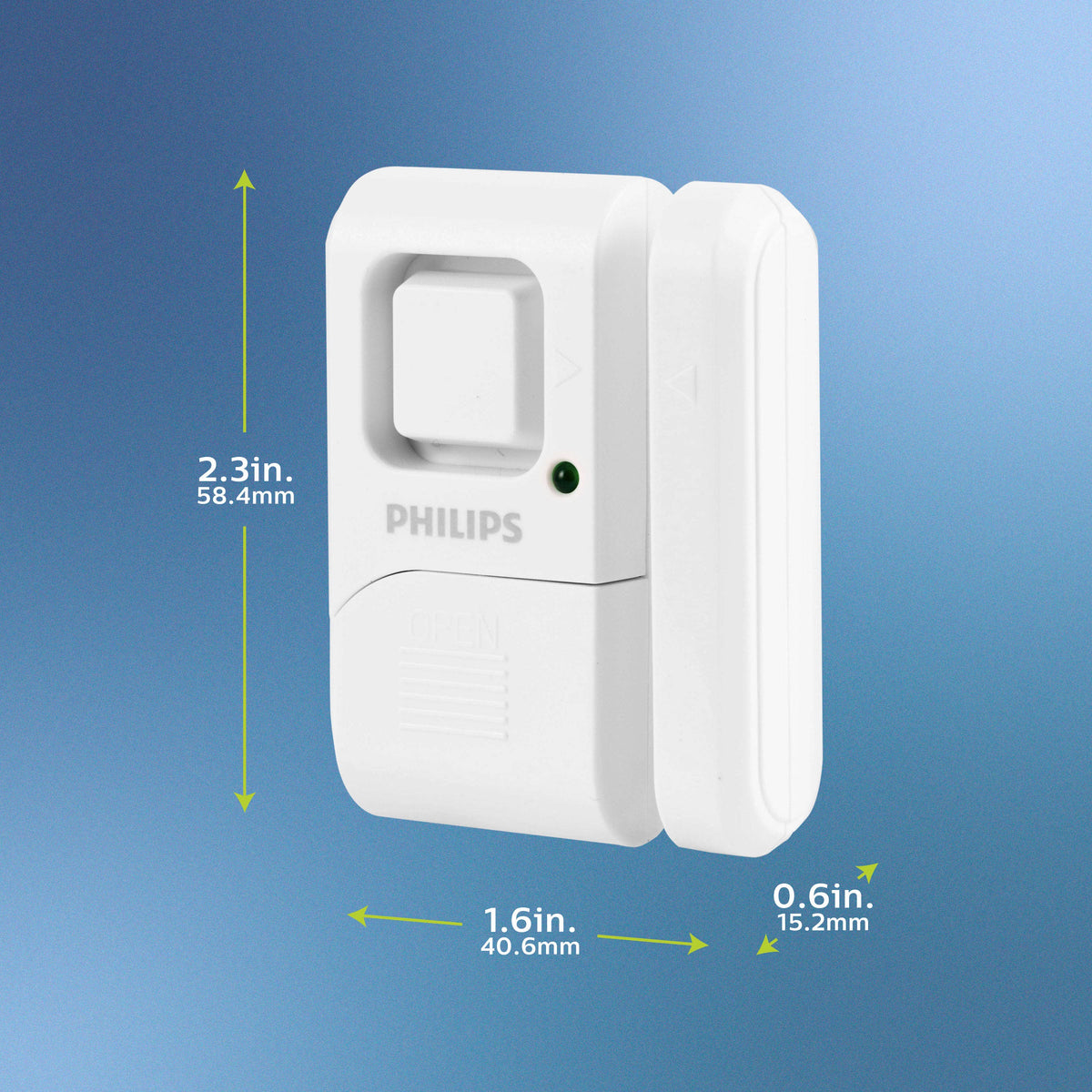 Philips Battery Operated Door Alarm, 2 Pack, White