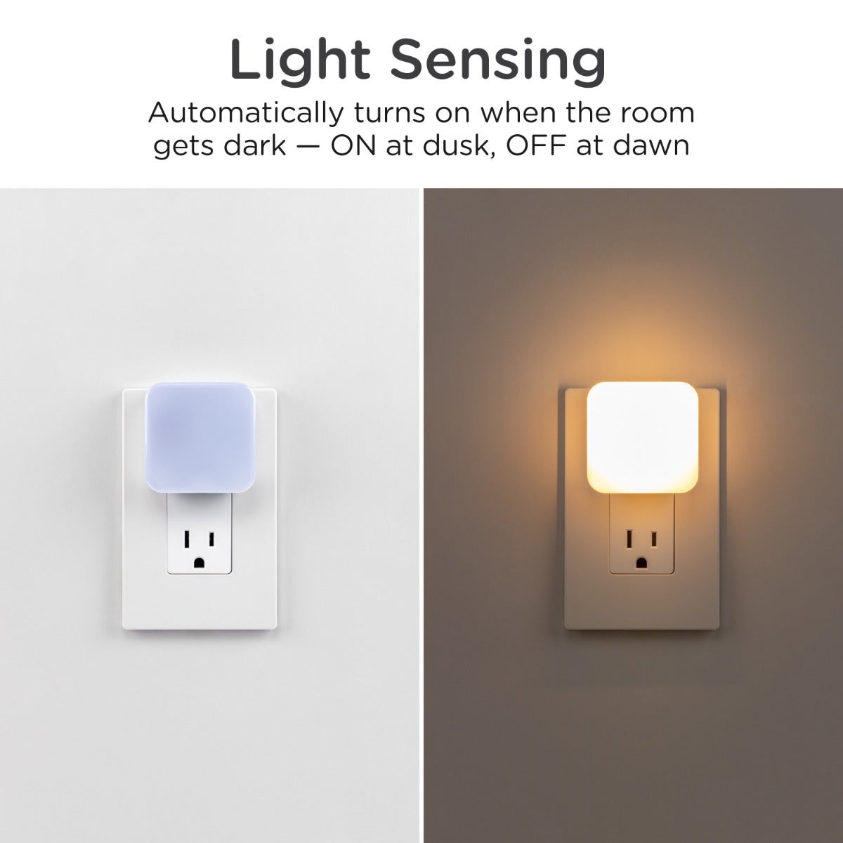 Lights by Night Tunable White Light Sensing Dimmable LED Night Light, 4 Pack