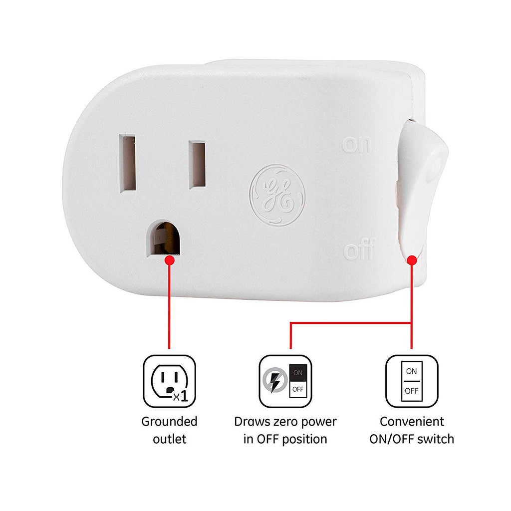 GE UltraPro Plug-In On/Off Power Switch, White