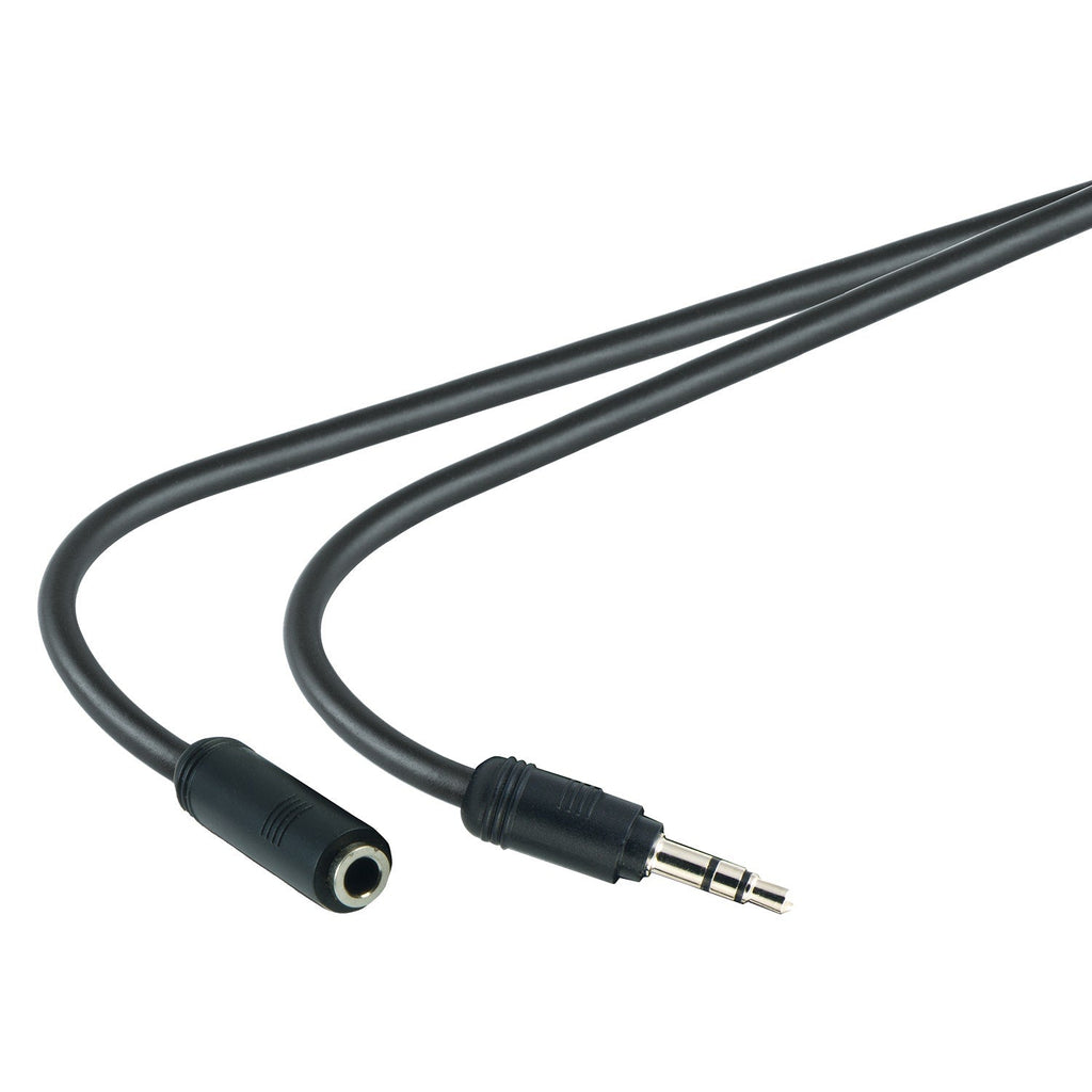 GE 6ft. 3.5mm Auxiliary Audio Extension Cable, Black
