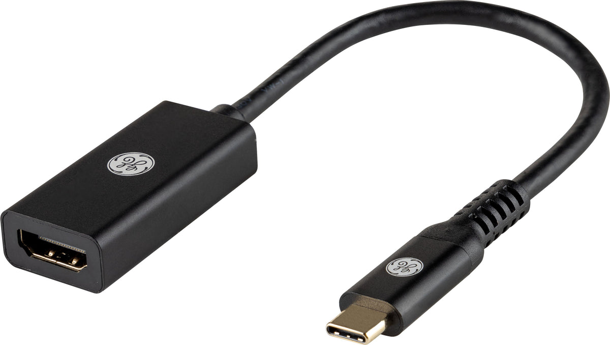 GE USB-C to 4K HDMI Multi-Monitor Adapter, Black