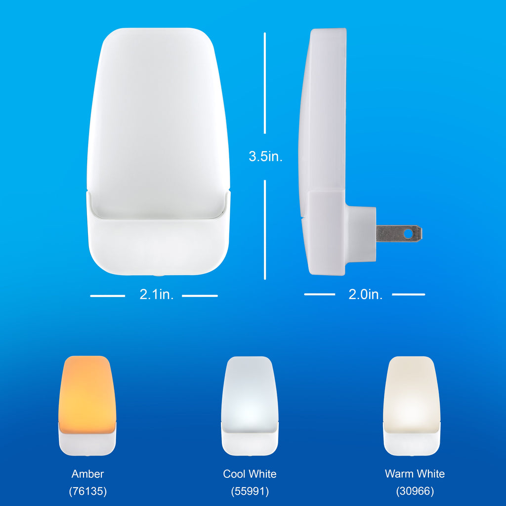 GE Light Sensing LED Night Light, 4 Pack, Amber