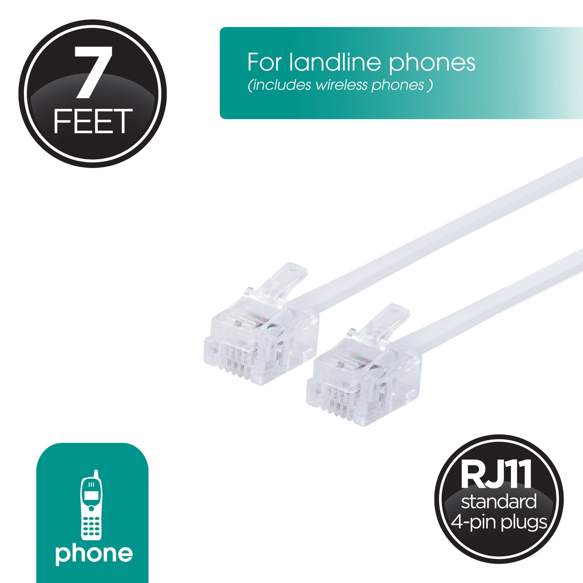 Power Gear 7ft. Line Cord, White