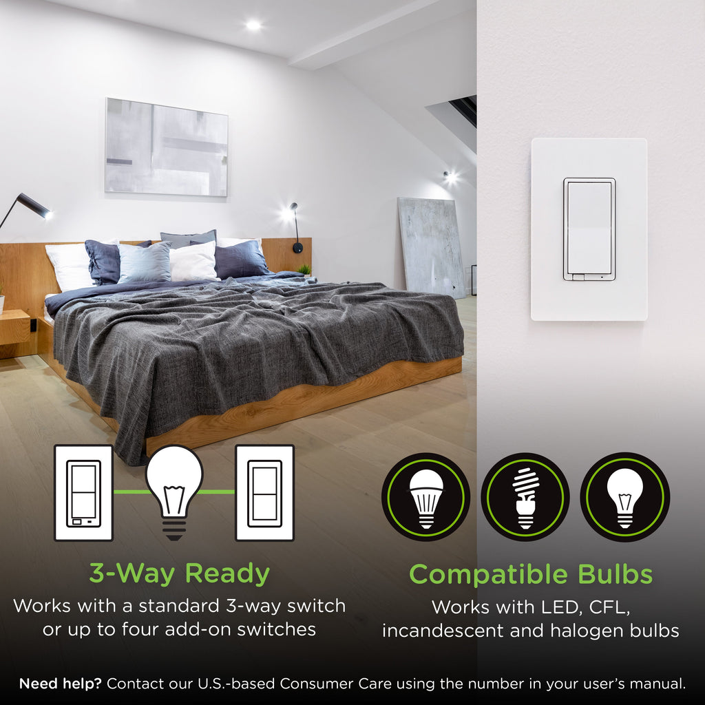 Enbrighten 800 Series In-Wall Smart Switch Paddle